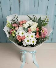 Букет цветов из:  Розы, Лизиантусы и Хризантемы в Пышлицы