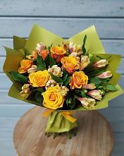 Букет цветов из:  Альстромерии и Розы в Пышлицы