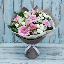 Букет цветов из:  Герберы, Альстромерии и Хризантемы в Пышлицы