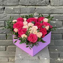 Цветочная композиция из Розы в коробке в Пышлицы