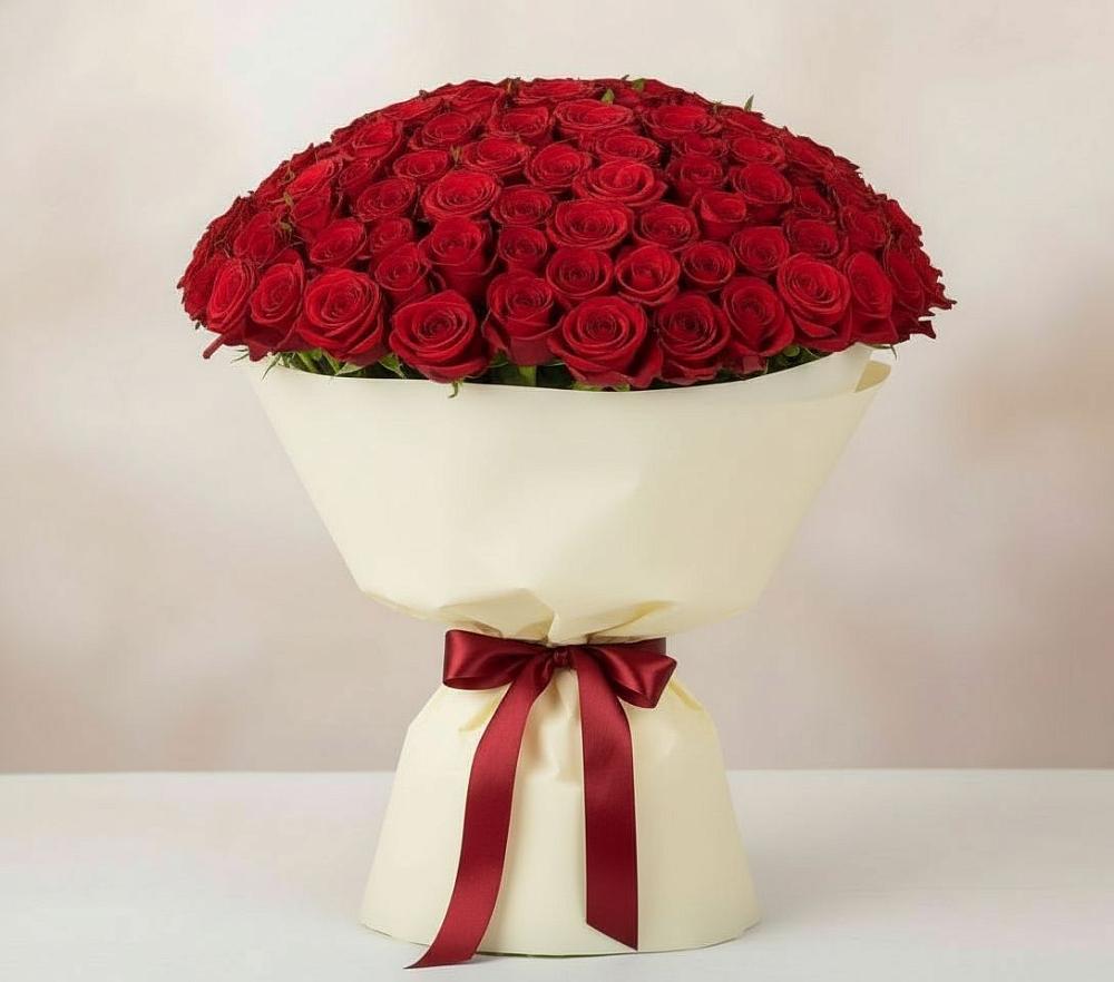 Букет 101 Красная роза Милано в Пышлицы