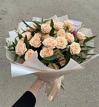Букет Кремовые розы Латте в Пышлицы