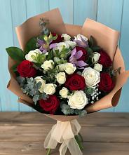 Букет цветов из:  Розы и Альстромерии в Пышлицы