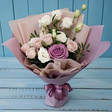 Букет цветов из:  Розы и Лизиантусы в Пышлицы