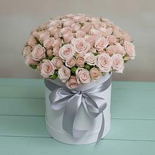 Цветочная композиция из Розы в шляпной коробке #REPLACE_PRED# Пышлицы