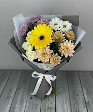 Букет цветов из:  Розы, Герберы и Хризантемы в Пышлицы