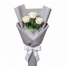 Букет 3 белые розы #REPLACE_PRED# Пышлицы