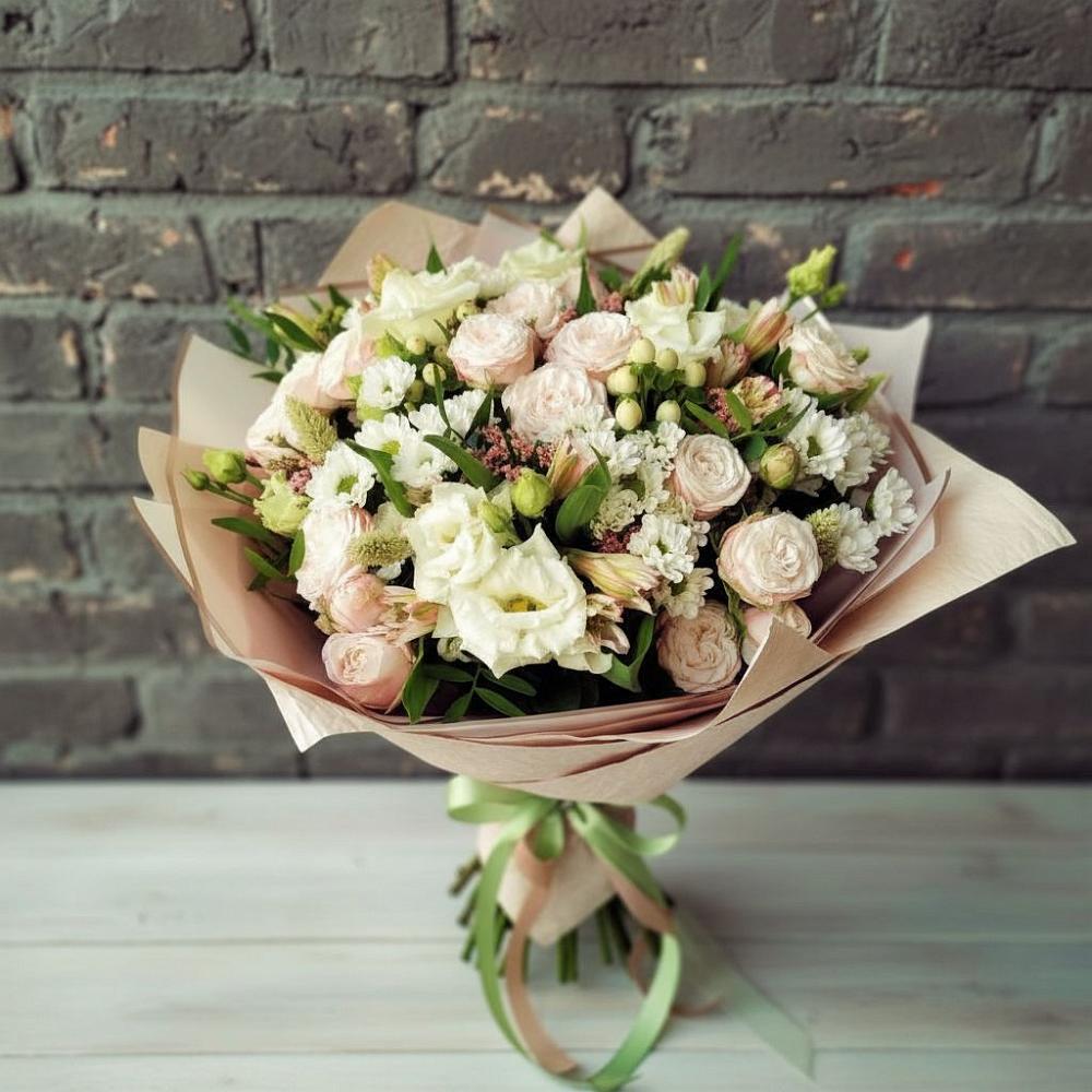 Букет цветов из: Альстромерии, Розы и Хризантемы в Пышлицы