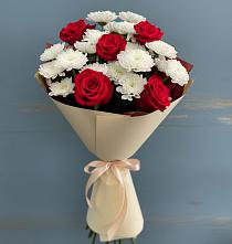 Букет цветов из:  Розы и Хризантемы в Пышлицы