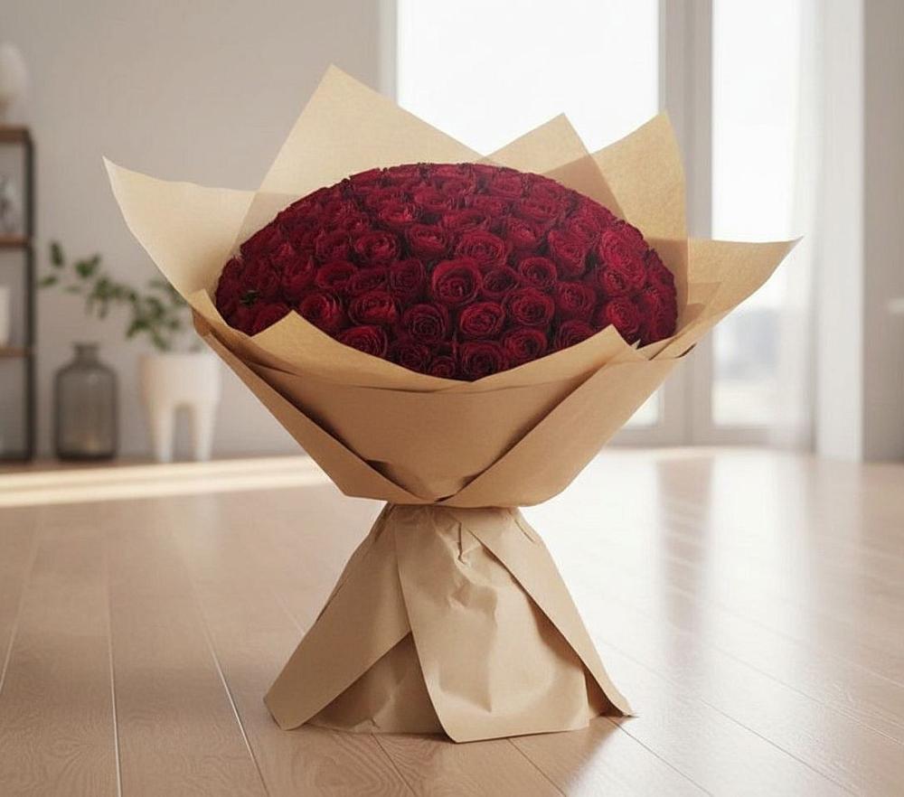 Букет 101 Красная роза в Пышлицы