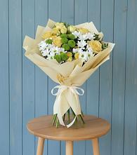 Букет цветов из:  Хризантемы и Розы в Пышлицы