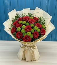 Букет цветов из:  Розы и Хризантемы в Пышлицы